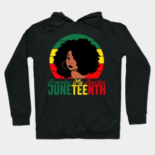 Juneteenth Remembre My Ancestors, Celebrate African American Freedom Day Women Hoodie